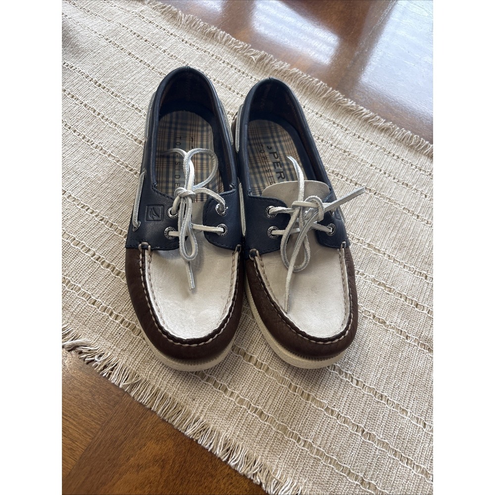 SPERRY Authentic Mens 7 Leather Multicolor Dock Boat Casual Shoes 0271635